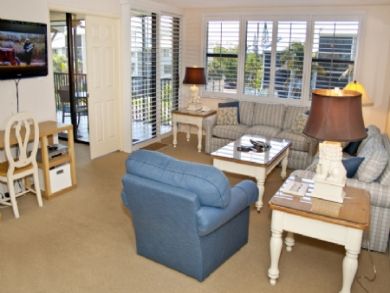 Living room with flat screen TV